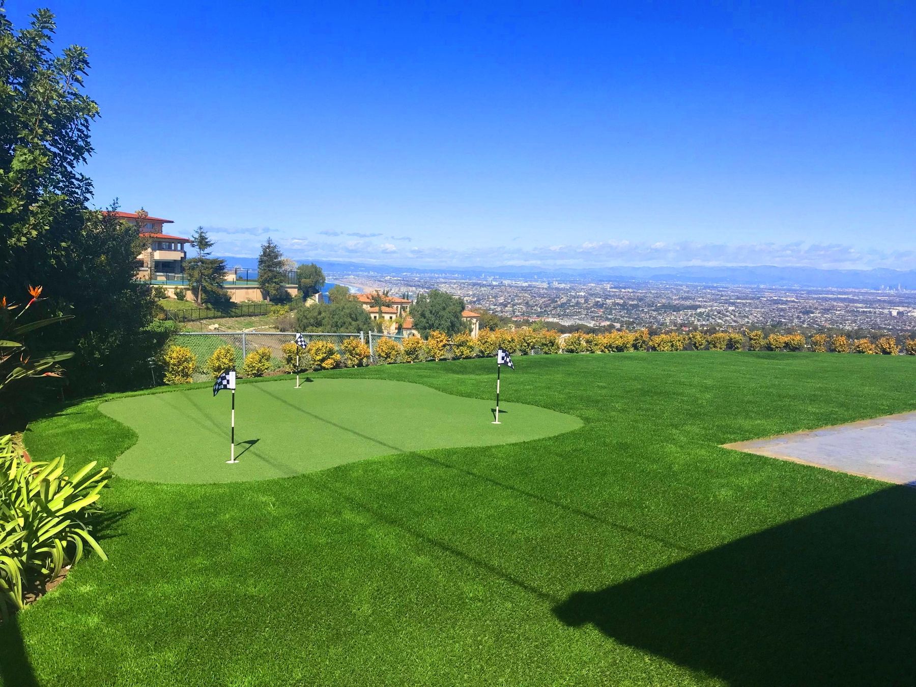Backyard putting green installed by Always Green