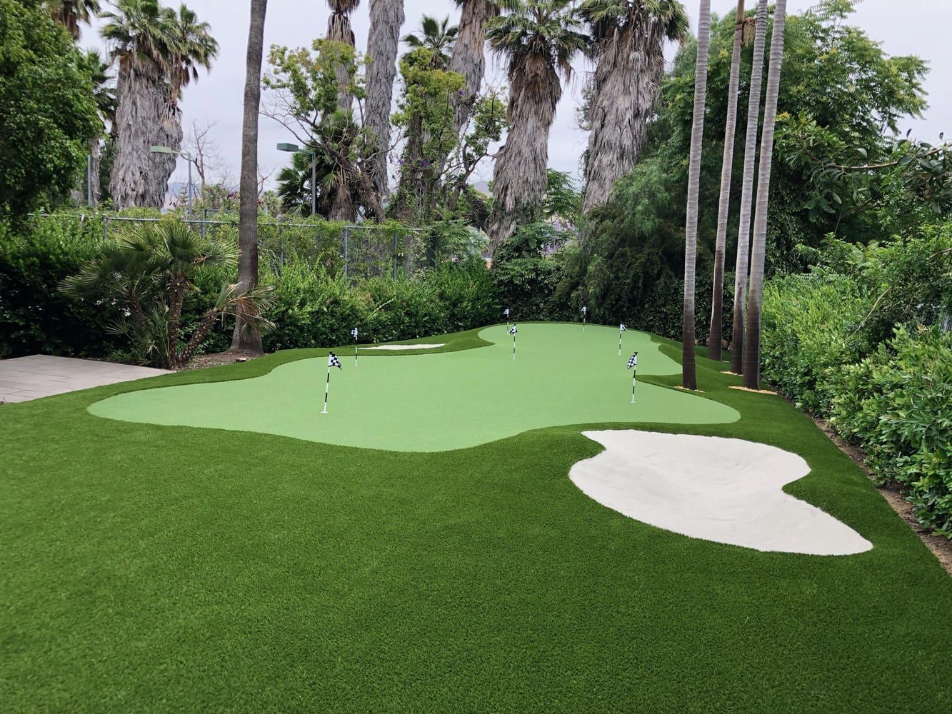 Backyard putting green installed by Always Green